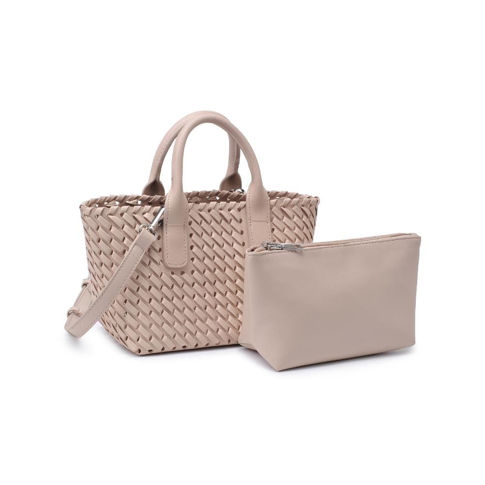 27845 Paisley 2 in 1 Mini Woven Tote/Crossbody Bag With Pouch - MiMi Wholesale