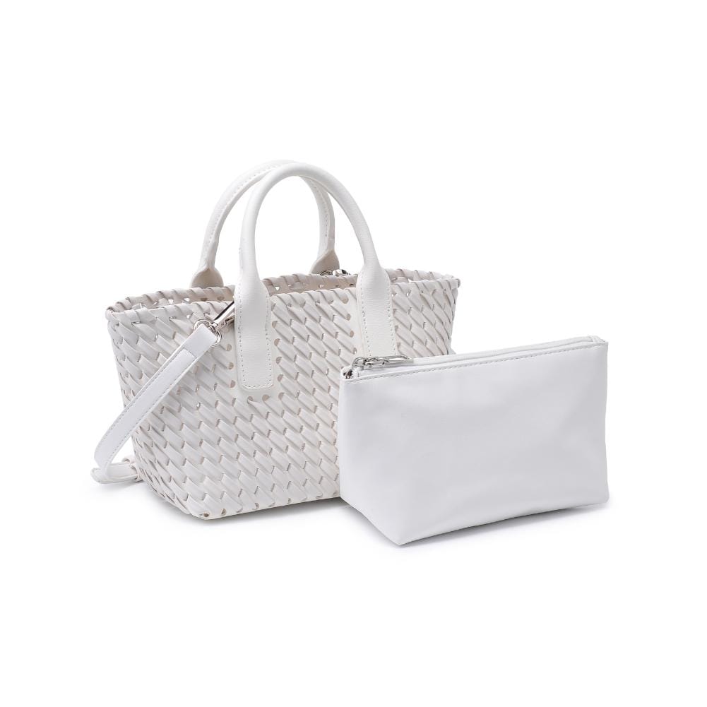 27845 Paisley 2 in 1 Mini Woven Tote/Crossbody Bag With Pouch - MiMi Wholesale