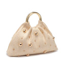 28823 Harper Studded Straw Clutch/Evening Bag - MiMi Wholesale