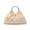 28823 Harper Studded Straw Clutch/Evening Bag - MiMi Wholesale