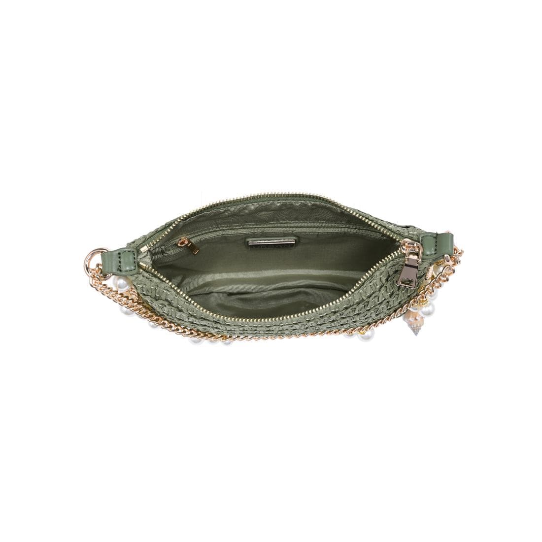 28829 Steph Straw Pearl Lined Evening Bag - MiMi Wholesale