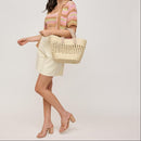 28936 June Straw Tote Bag - MiMi Wholesale