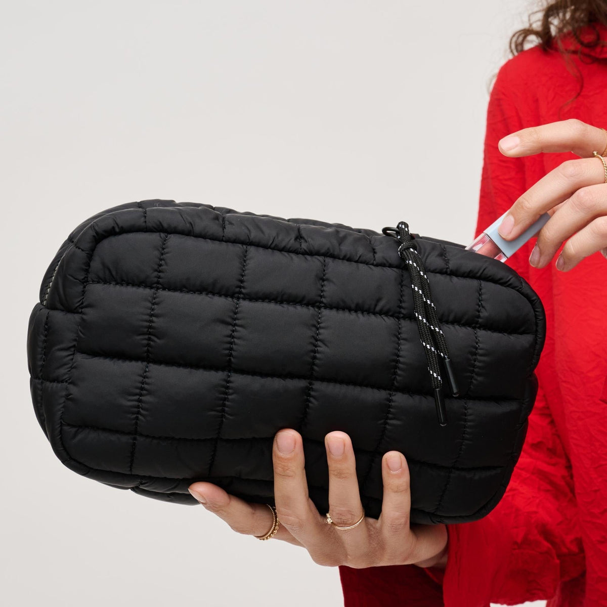 29349 Cloud Nine Quilted Puffer Nylon Cosmetic Pouch - MiMi Wholesale