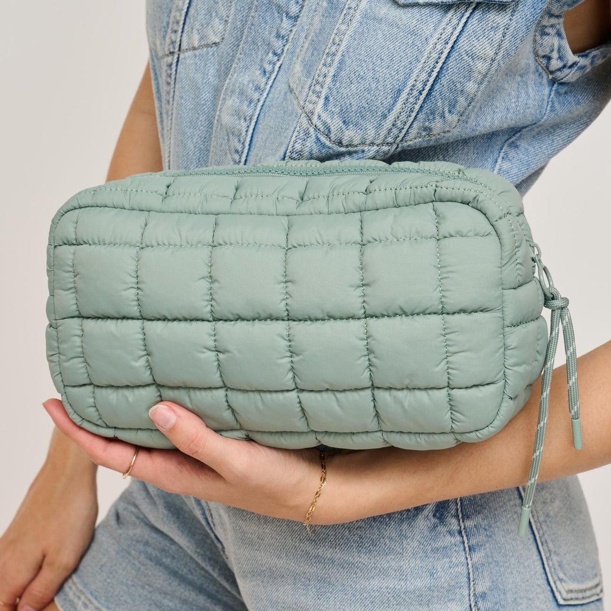 29349 Cloud Nine Quilted Puffer Nylon Cosmetic Pouch - MiMi Wholesale