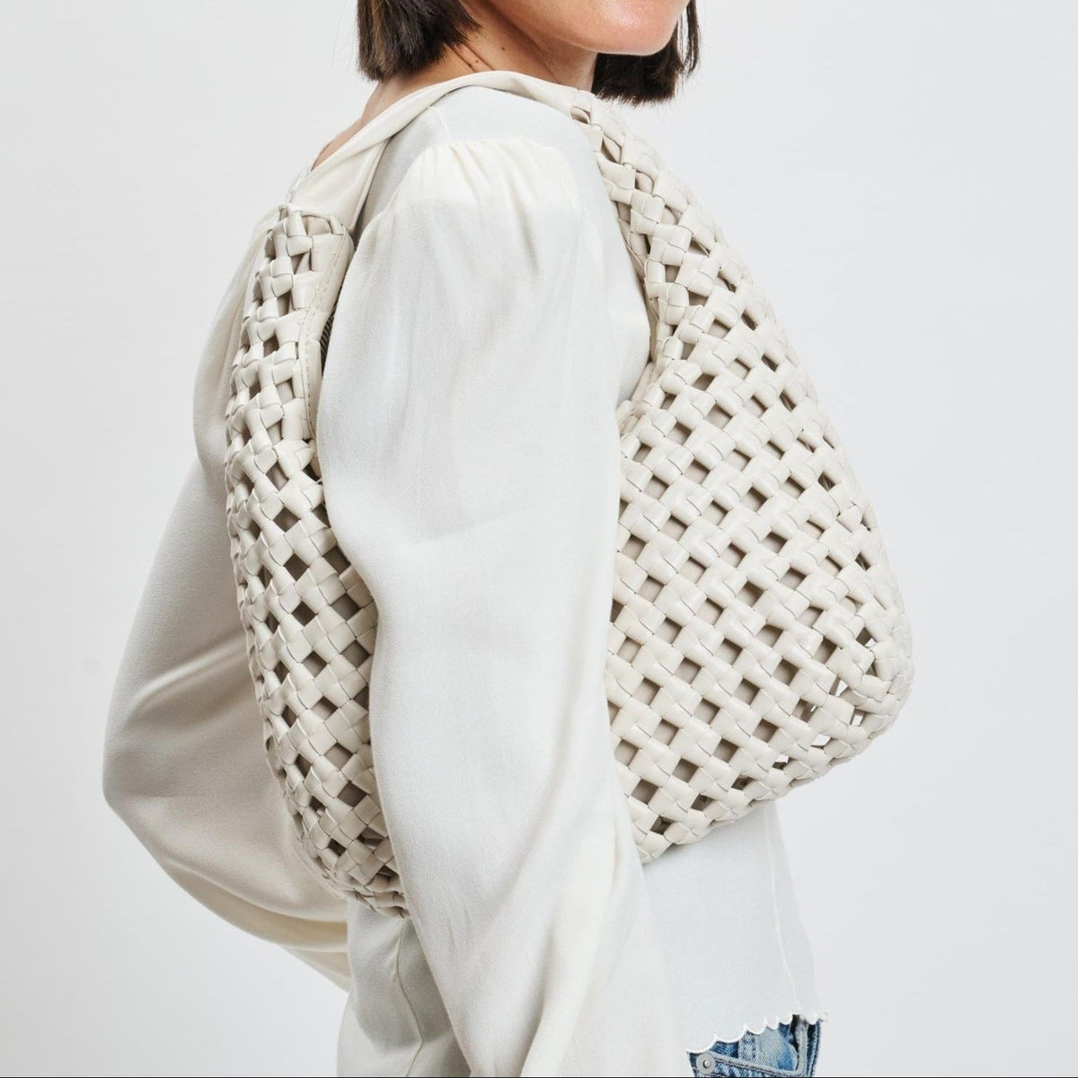 29516ML Richelle Woven Hobo Shoulder Bag - MiMi Wholesale