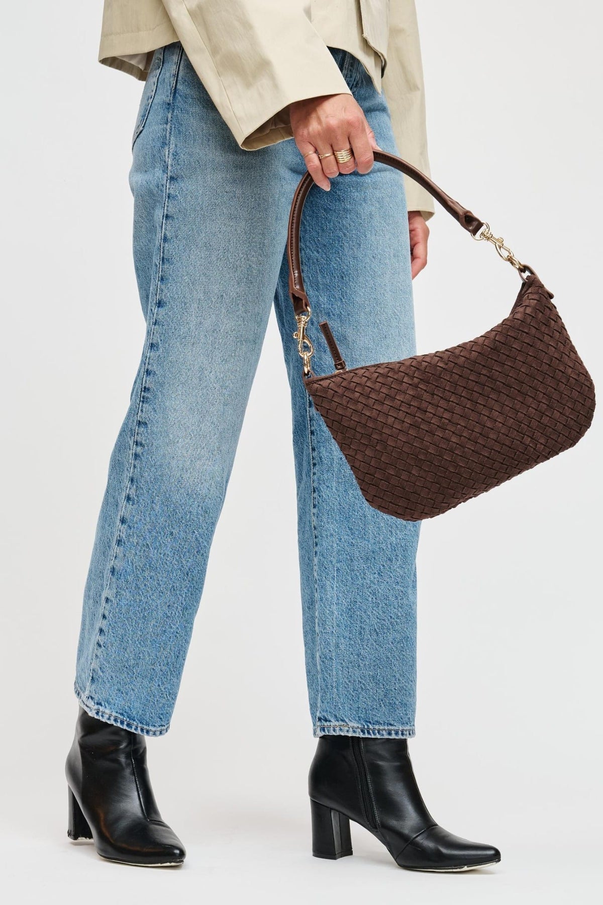 29746WS Espresso bag styled on model, view 3