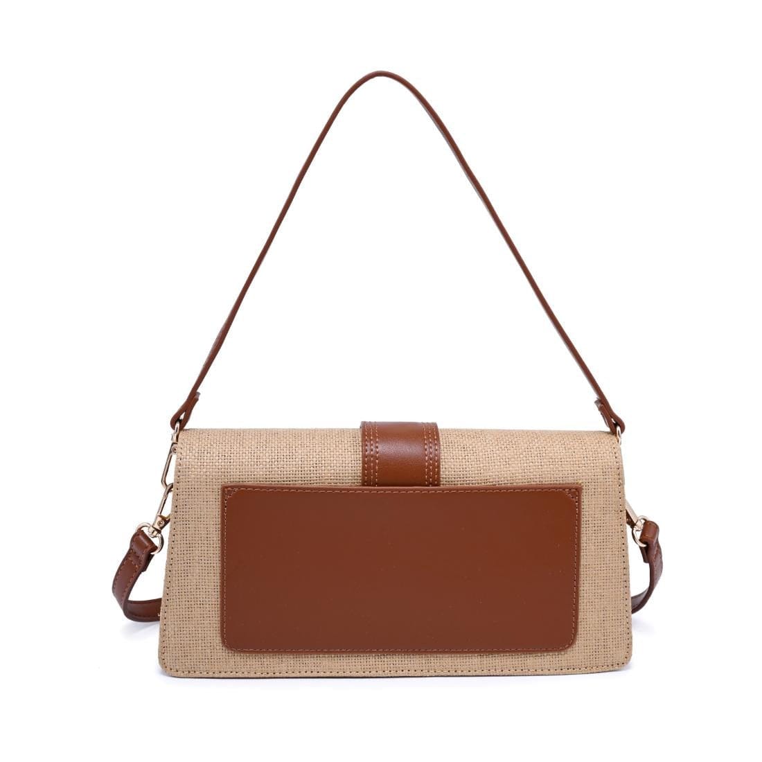 32728SWML Violet Straw Crossbody/Satchel Bag - MiMi Wholesale