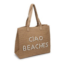 33529P Seaton Straw Pearls Tote Bag - MiMi Wholesale