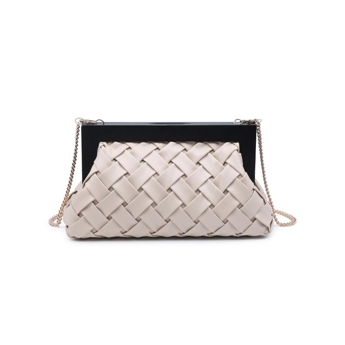 36262 Jamie Woven Clutch With Chain Strap - MiMi Wholesale
