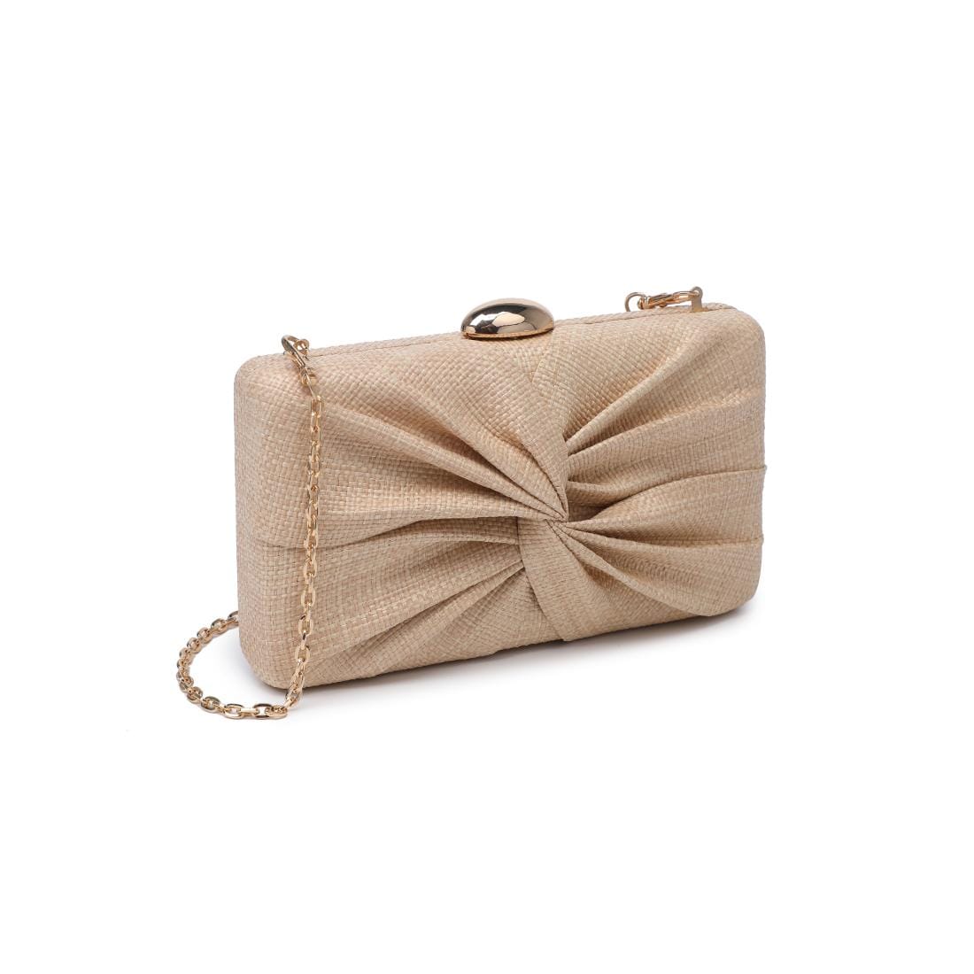 37221 Serenity Straw Clutch With Chain Strap - MiMi Wholesale