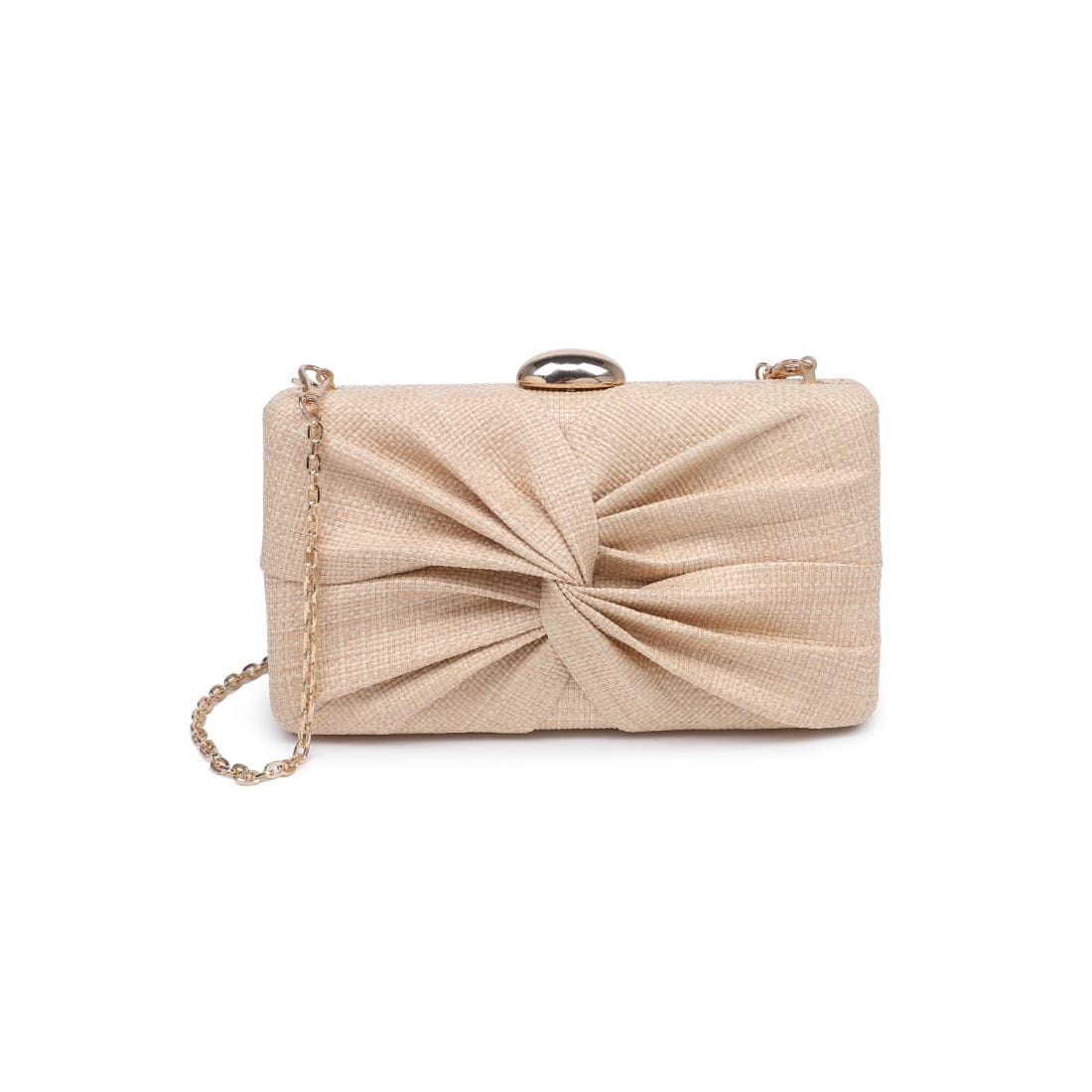 37221 Serenity Straw Clutch With Chain Strap - MiMi Wholesale