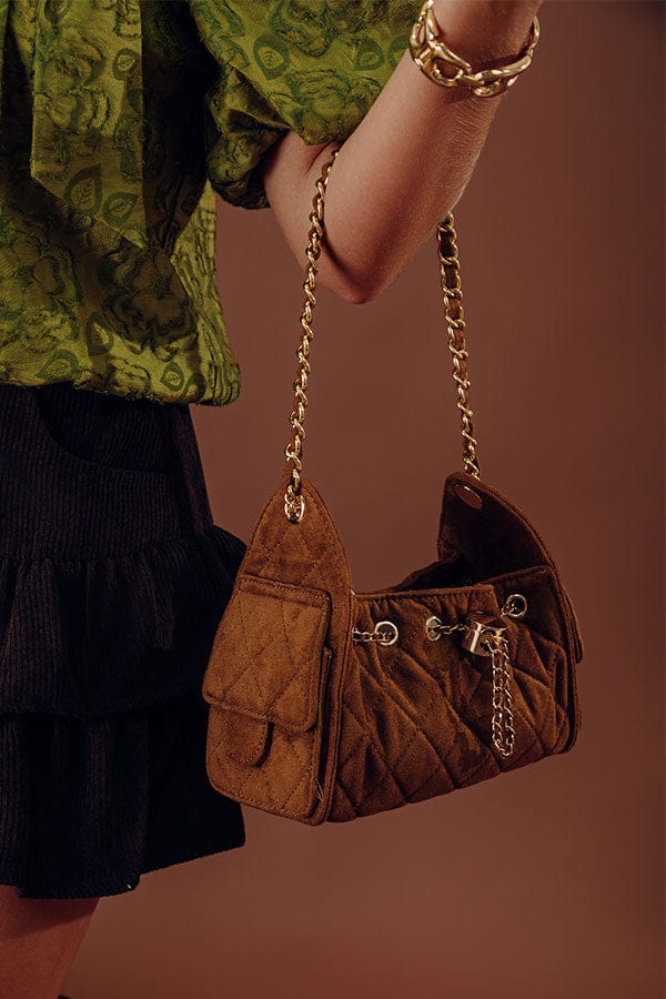 38516 Regina Royalty Chain-Detail Shoulder Bag