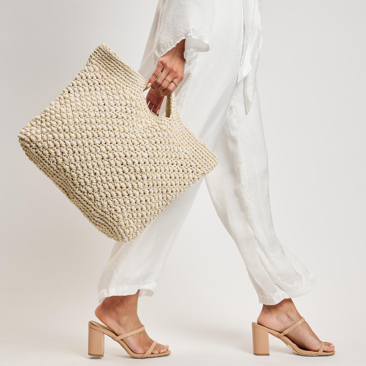 60203ML Marisol Crochet Tote Bag - MiMi Wholesale