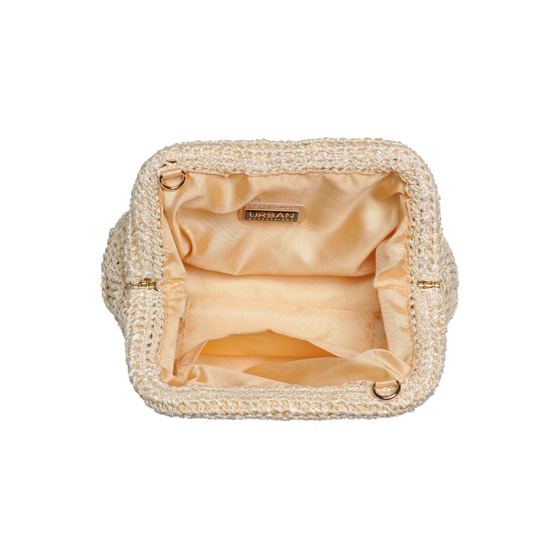 60275A Annie Straw Clutch Bag With Chain Strap - MiMi Wholesale