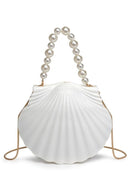 60915 Kayla Shell Pearl Handle Evening Bag - MiMi Wholesale