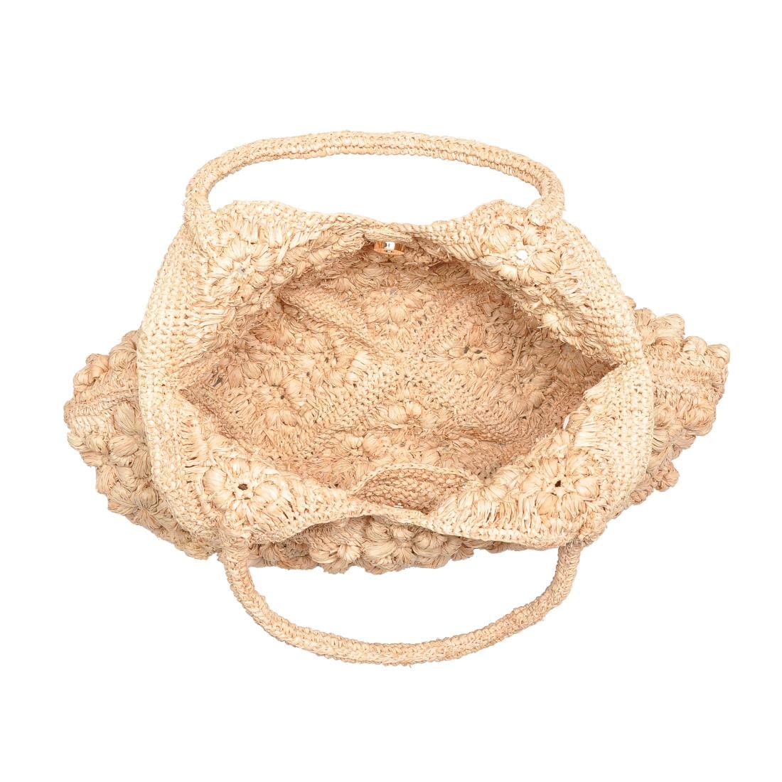61323 Beth Floral Straw Tote Bag - MiMi Wholesale