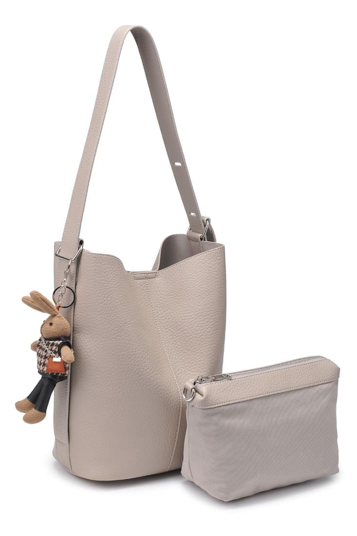 61350 Jessica Hobo Tote 2 in 1 Bag With Pouch - MiMi Wholesale