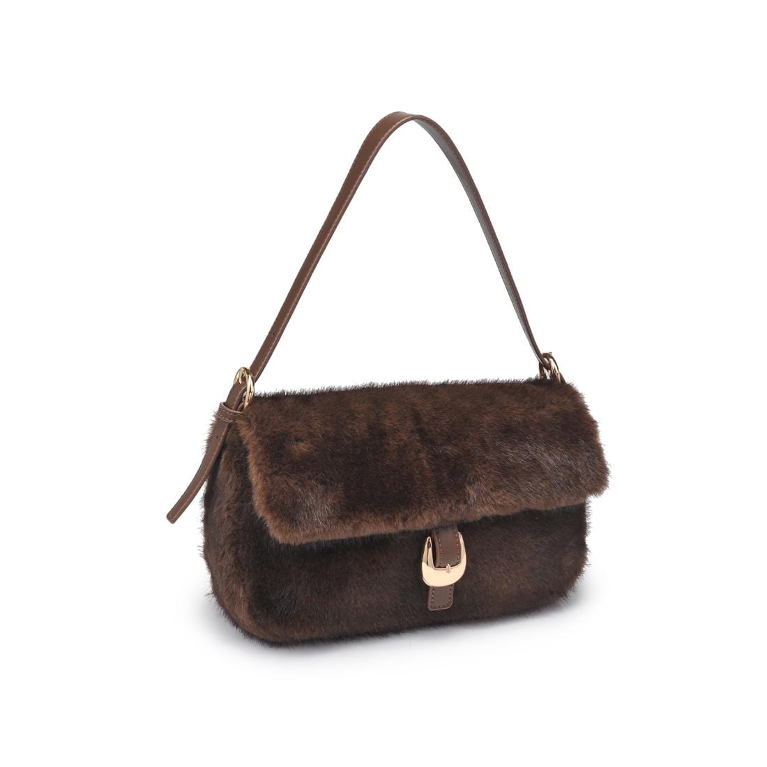 61647 Gloria Faux Fur Shoulder Bag - MiMi Wholesale
