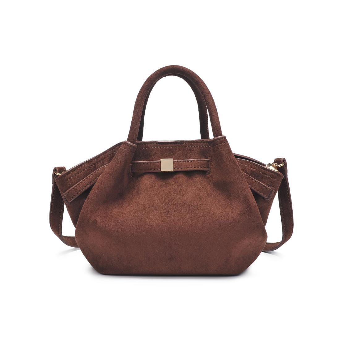 63032 Selena Faux Suede Mini Tote/Crossbody Bag - MiMi Wholesale