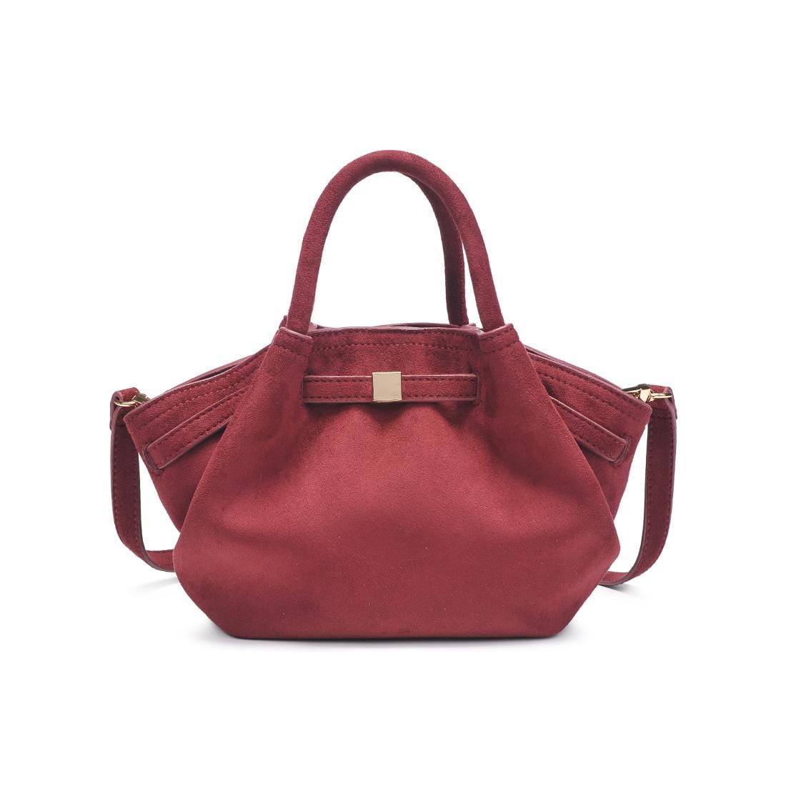 63032 Selena Faux Suede Mini Tote/Crossbody Bag - MiMi Wholesale