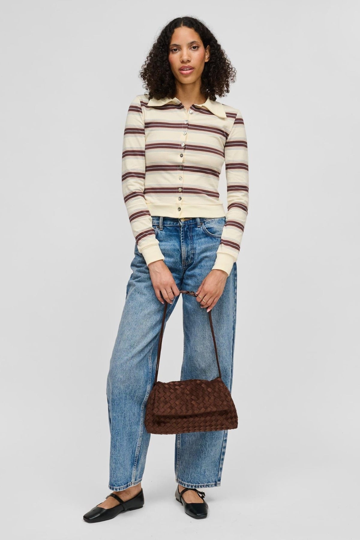 64617 Chocolate bag styled on model, view 4
