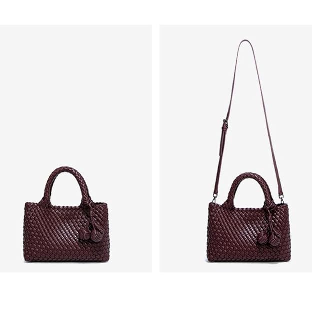 9045 Daya Mini Woven Tote Bag w/ Monkey Fist Bag Charm - MiMi Wholesale
