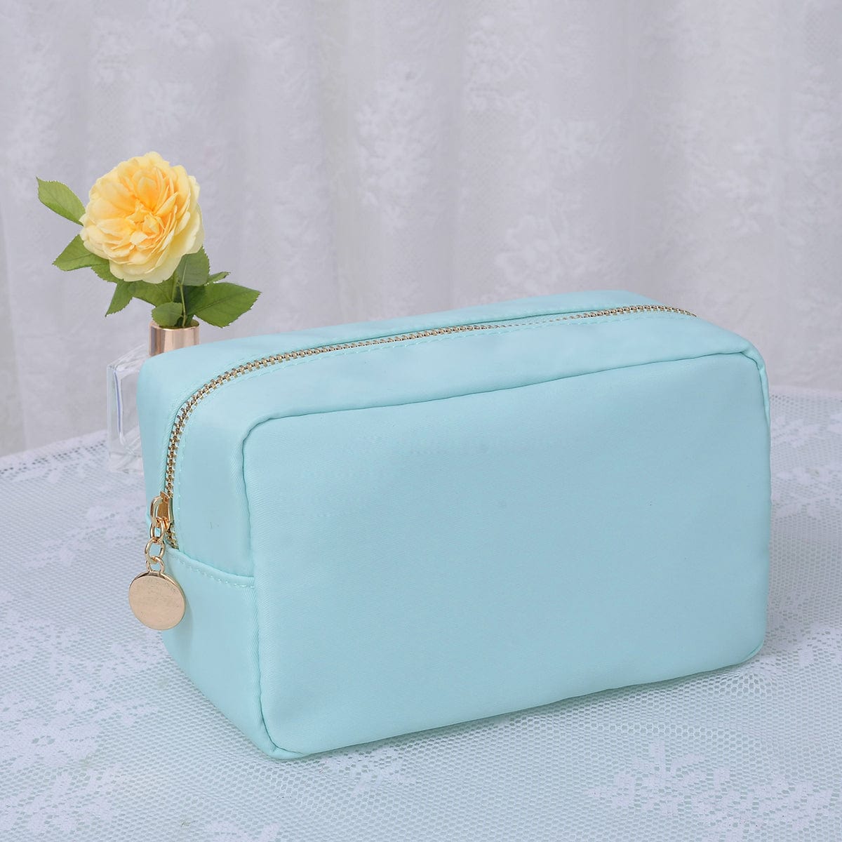 HM1012 Emma Round Zippered Nylon Cosmetic Pouch Bag