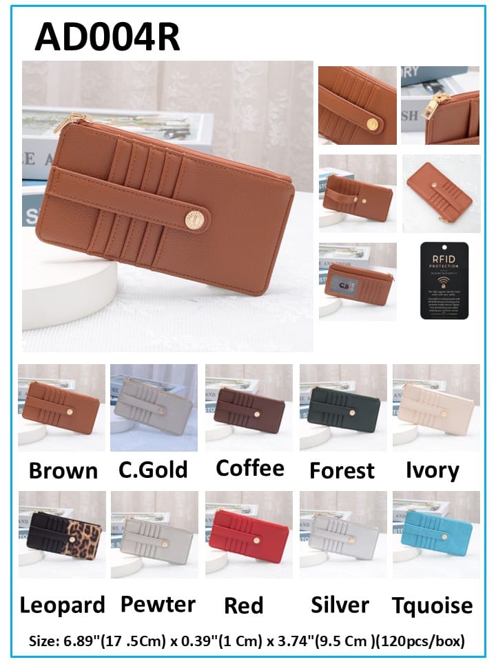 AD004 Saige Slim Cardholder Wallet - MiMi Wholesale