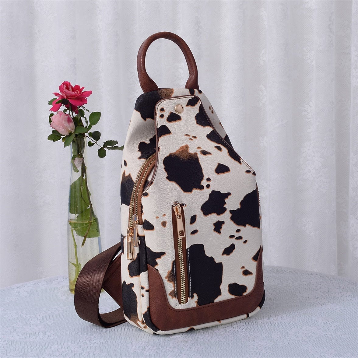 AD2766 Vegan Leather Fashion Sling Bag - MiMi Wholesale