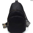 AD768 Zara Zipper Sling Bag With Boho Strap - MiMi Wholesale