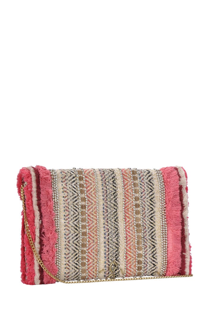 AIN15 Summer Sherbert Beaded Clutch With Chain Strap - MiMi Wholesale