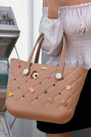 B1121 Silicone Charm Tote Bag - MiMi Wholesale