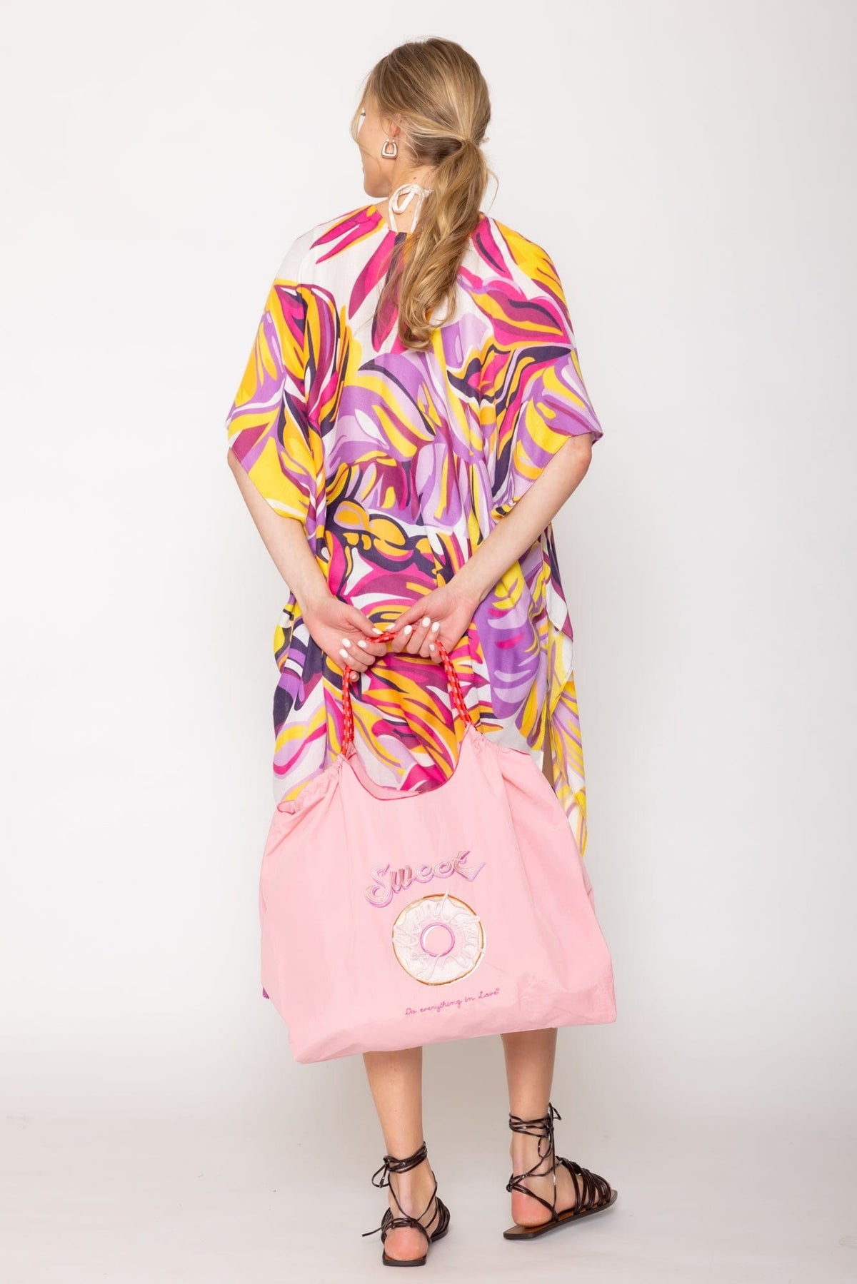 BBT510145 Nylon Sweet Pattern Rope Handle Tote Bag - MiMi Wholesale
