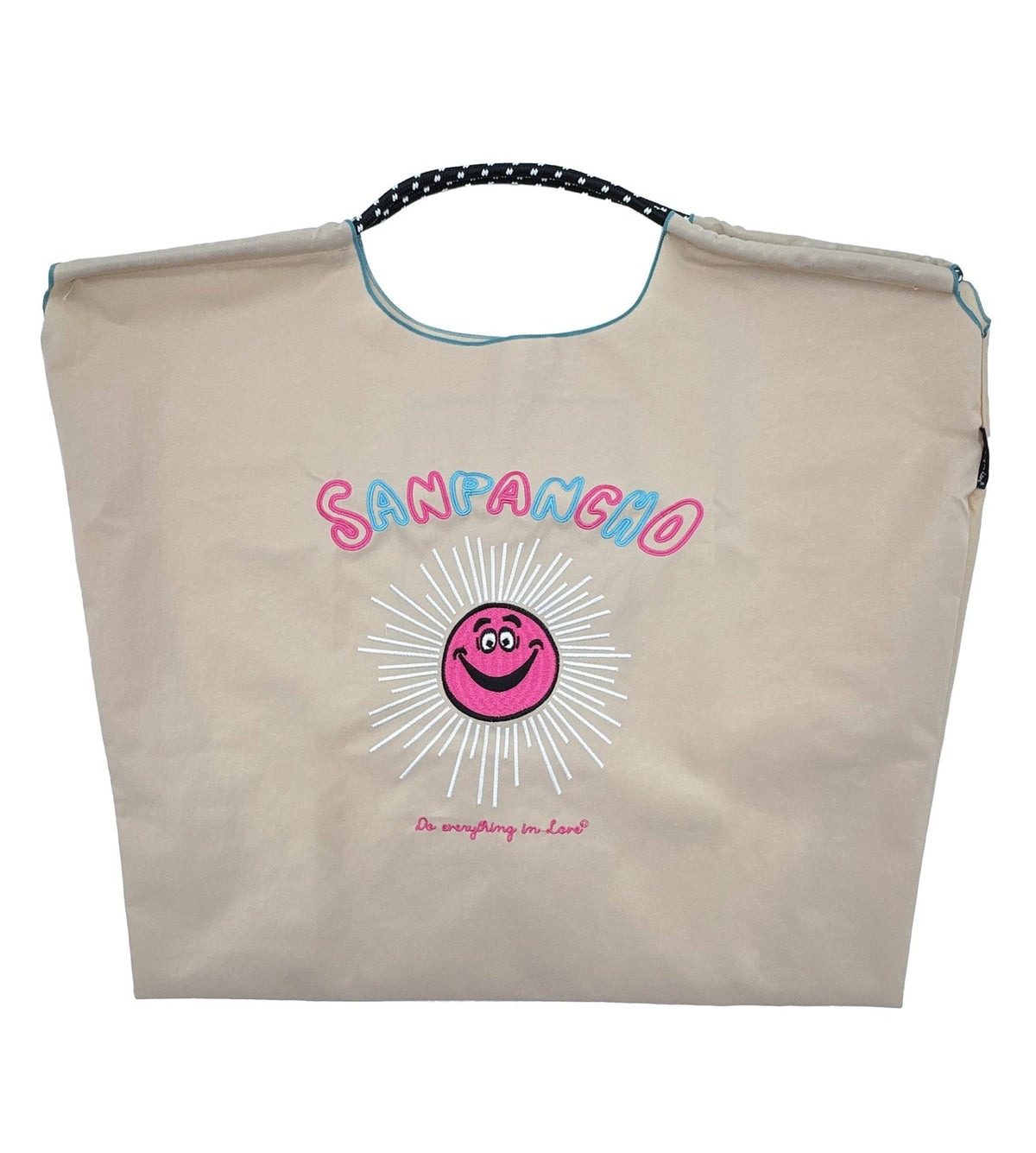 BBT510148 Nylon San Pancho Pattern Rope Handle Tote Bag - MiMi Wholesale