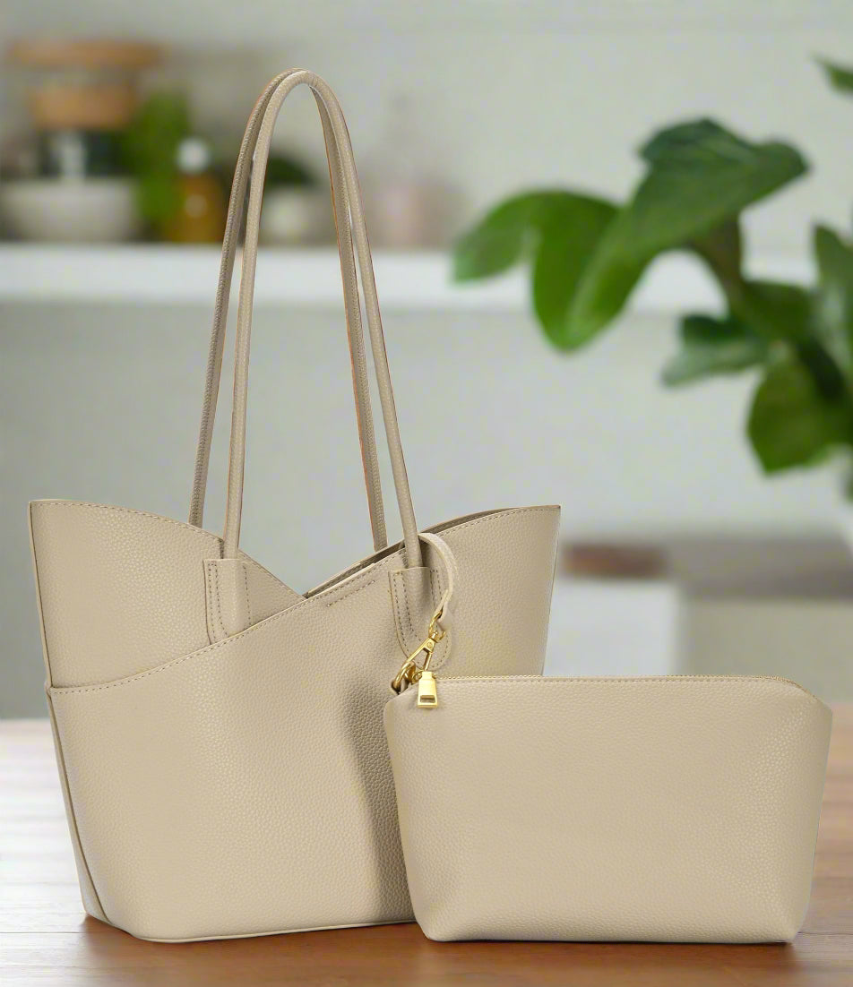 BGA7747 Liliana 2 in 1 Tote Bag Set - MiMi Wholesale