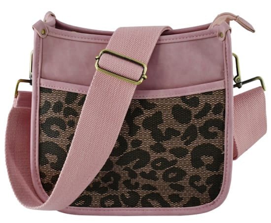 BP772 Olivia Leopard Color-Block Hobo Crossbody Bag - MiMi Wholesale