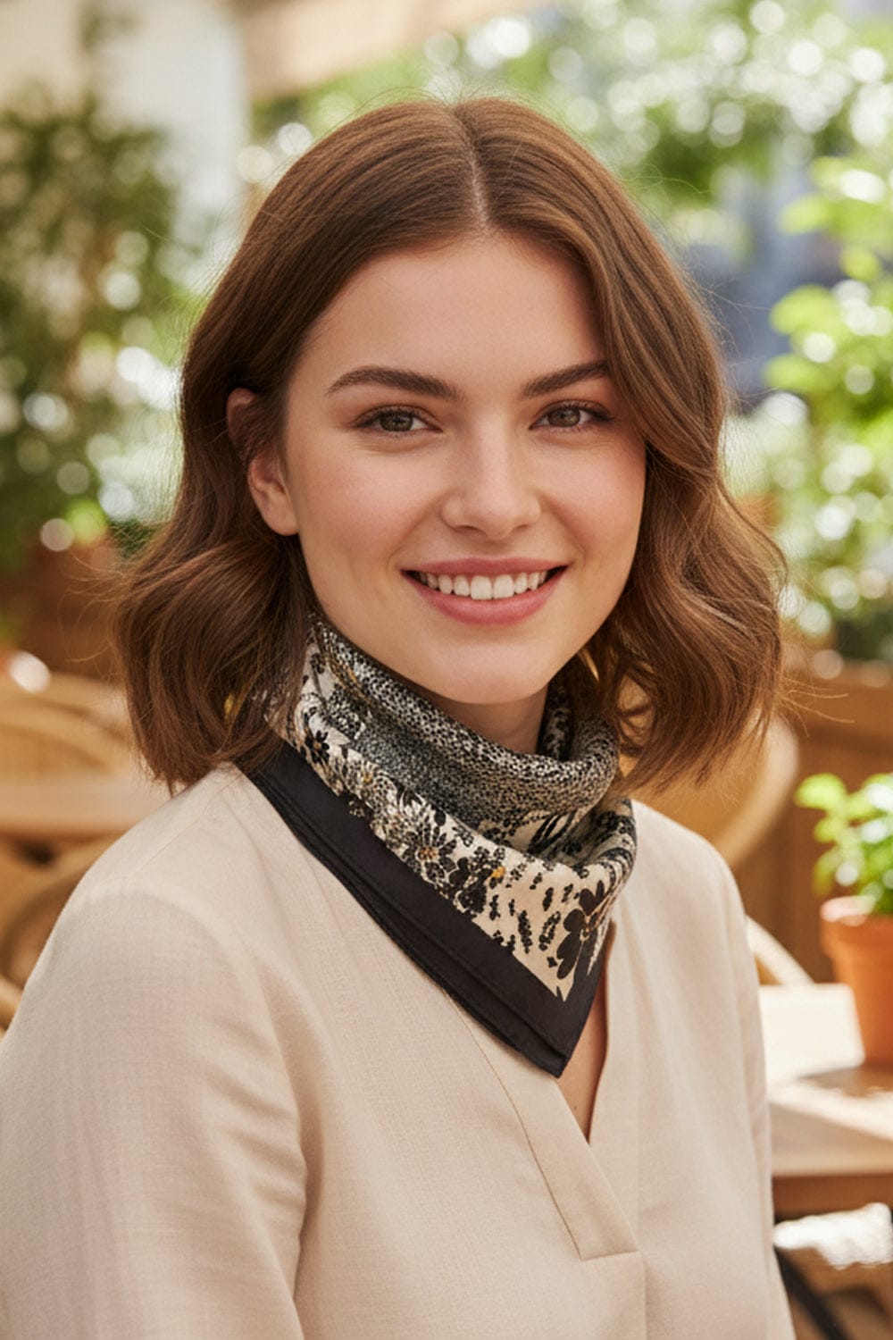 BS0110 Classic Floral Print Bandana - MiMi Wholesale