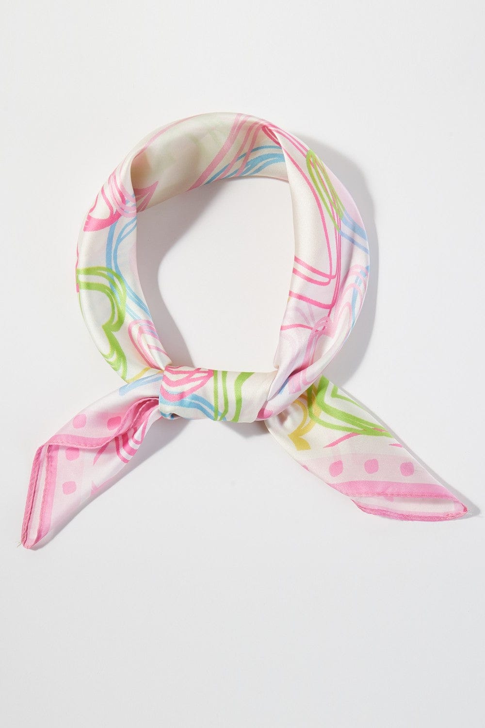 BS0126 Heart Print Bandana - MiMi Wholesale