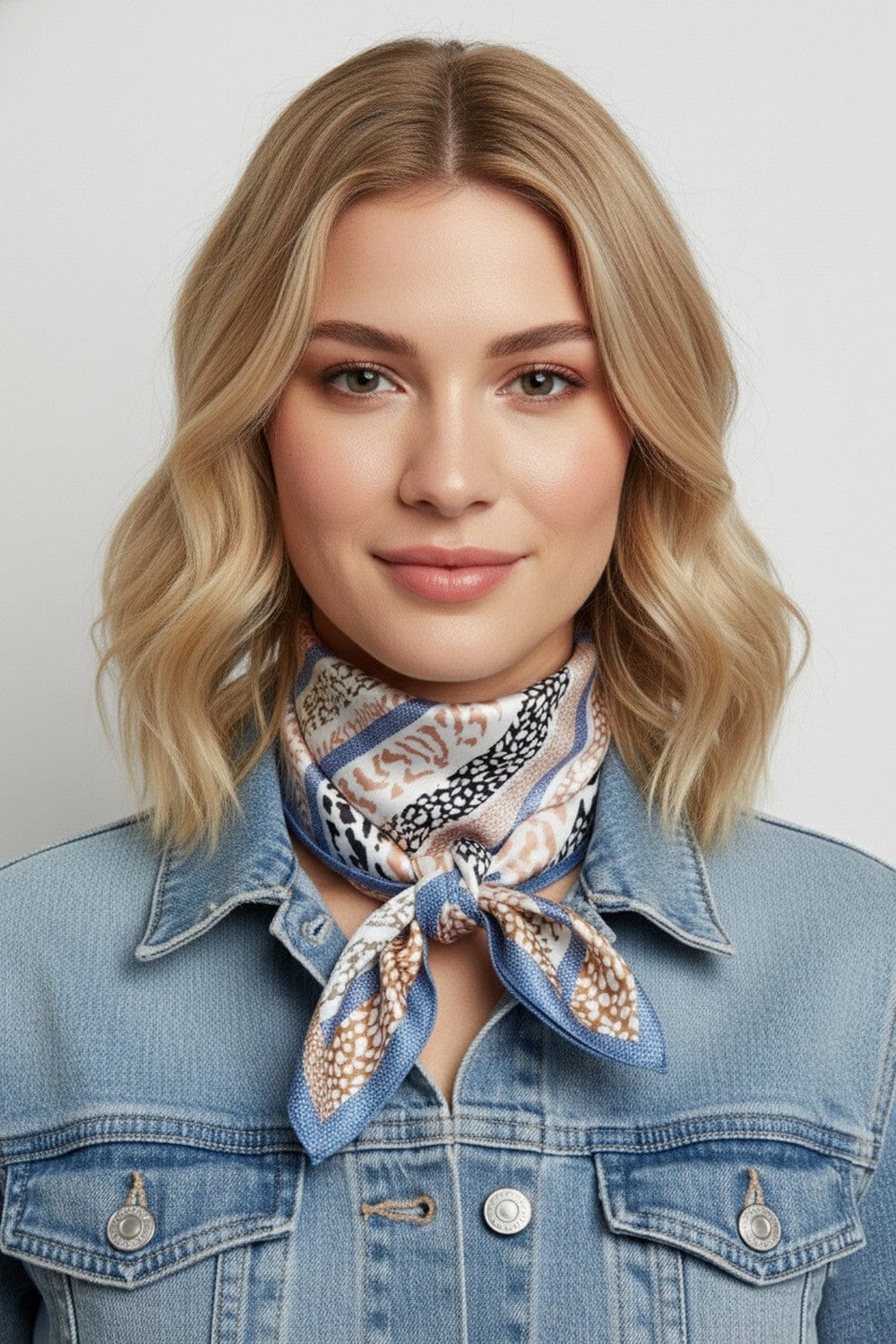 BS0130 Abstract Leopard Print Bandana - MiMi Wholesale