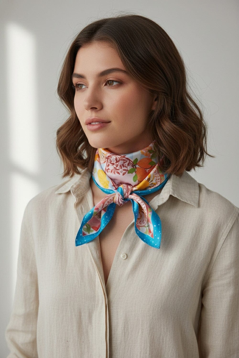 BS0140 Seaside Feast Print Bandana - MiMi Wholesale