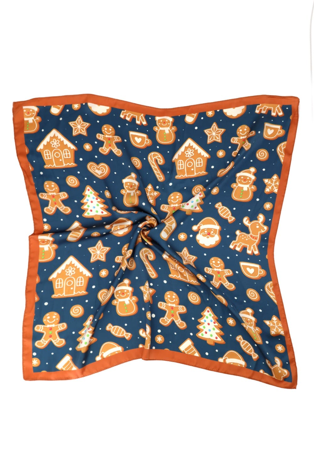 BSC008 Gingerbread Holiday Festal Print Bandana - MiMi Wholesale
