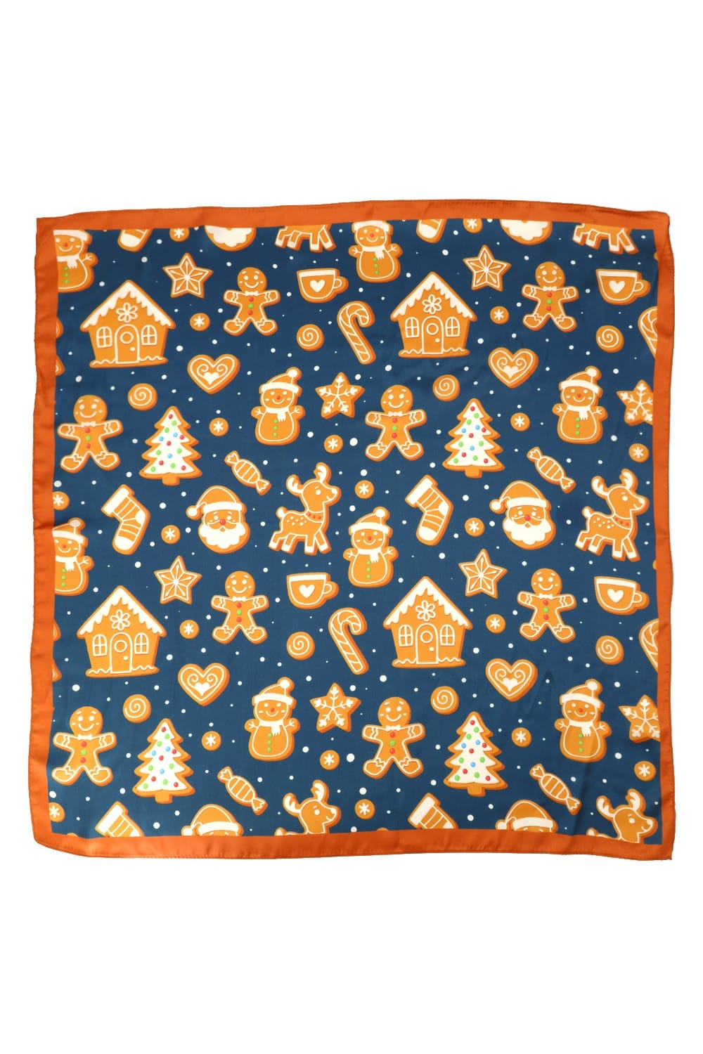 BSC008 Gingerbread Holiday Festal Print Bandana - MiMi Wholesale