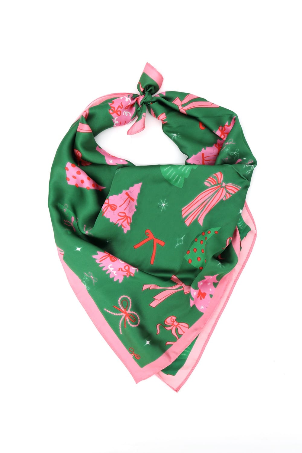 BSC009 Pink Ribbon Forest Print Bandana - MiMi Wholesale