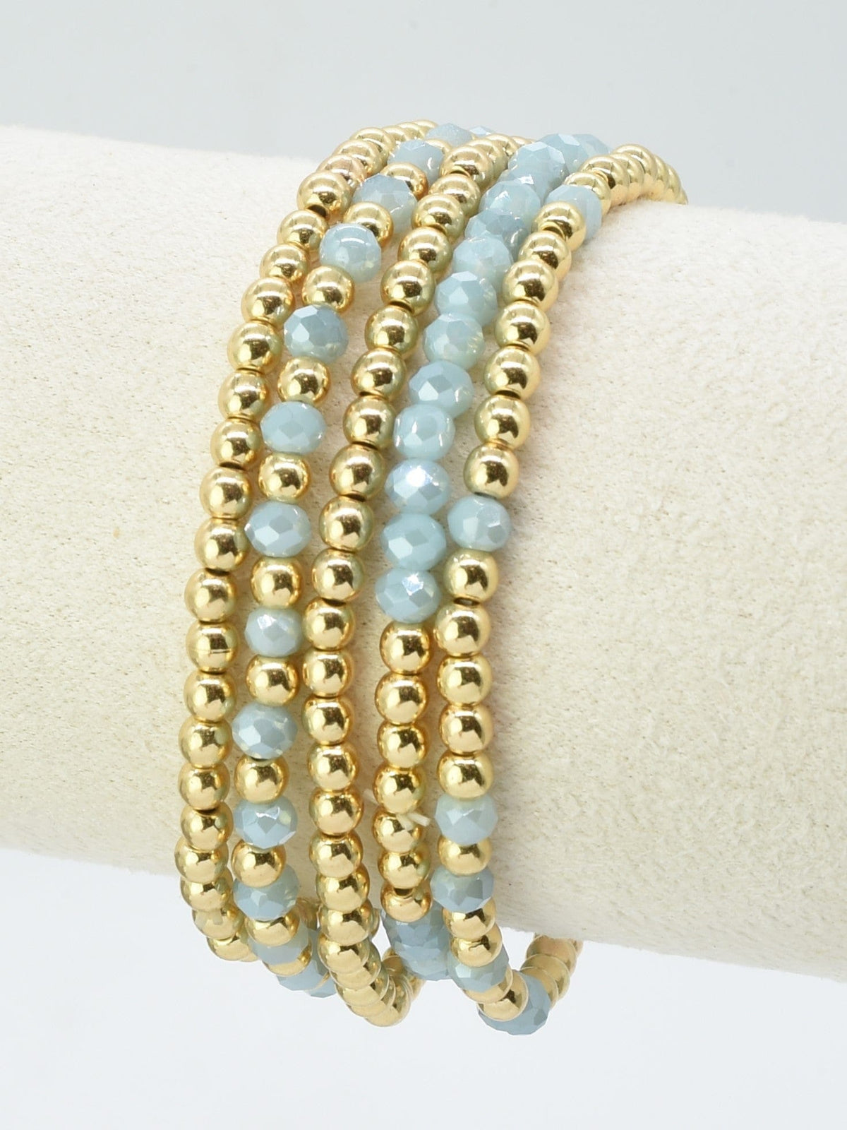 CB2243 5 Piece CCB Glass Bead Bracelet Set - MiMi Wholesale