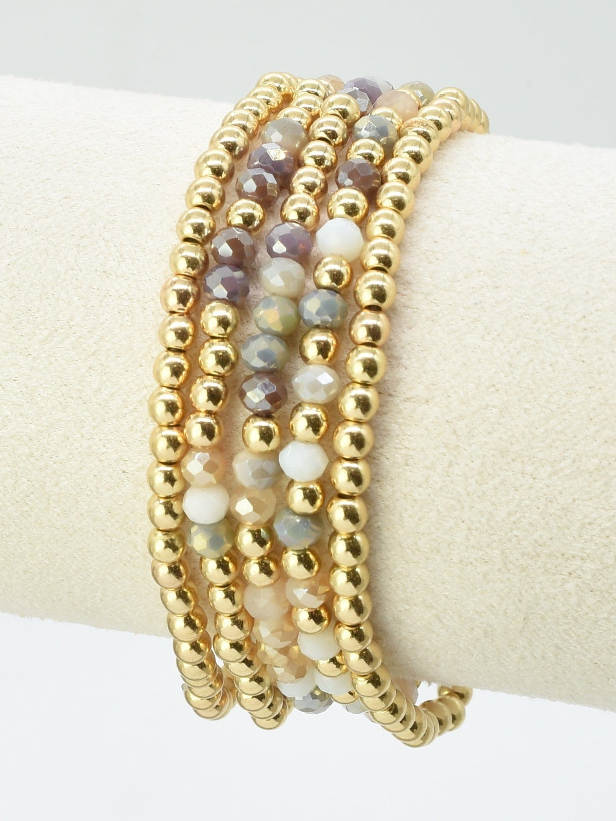 CB2243 5 Piece CCB Glass Bead Bracelet Set - MiMi Wholesale