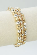 CB2275 3PC Mixed Stretch Bracelets - MiMi Wholesale