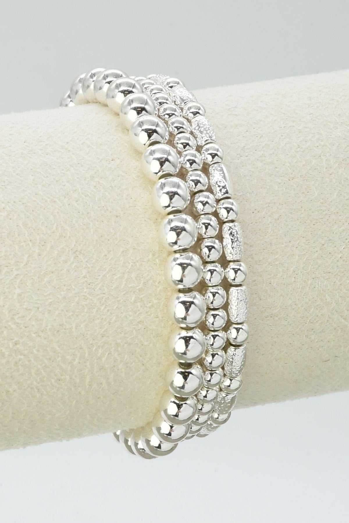 CB2275 3PC Mixed Stretch Bracelets - MiMi Wholesale