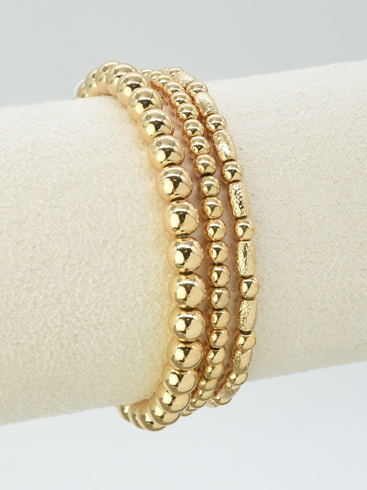 CB2275 3PC Mixed Stretch Bracelets - MiMi Wholesale