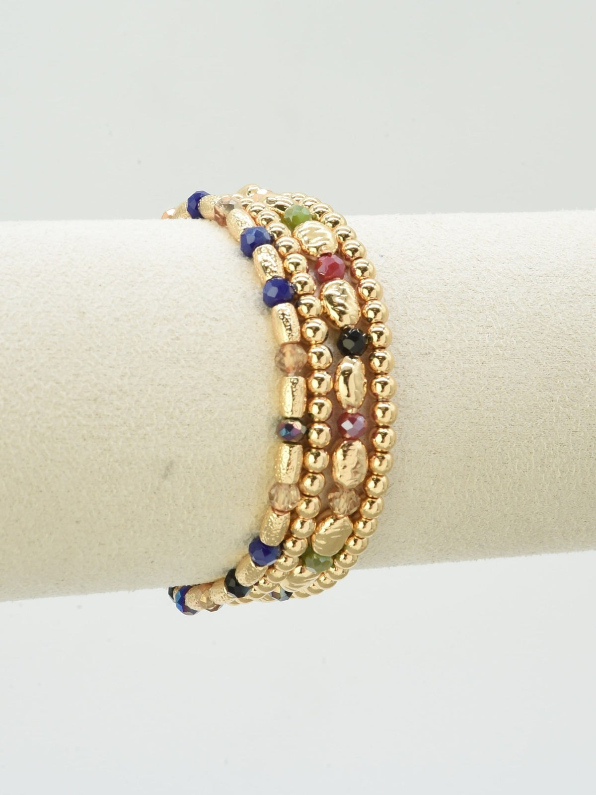 CB2294 4 Piece Multi Beaded Bracelet Seat - MiMi Wholesale