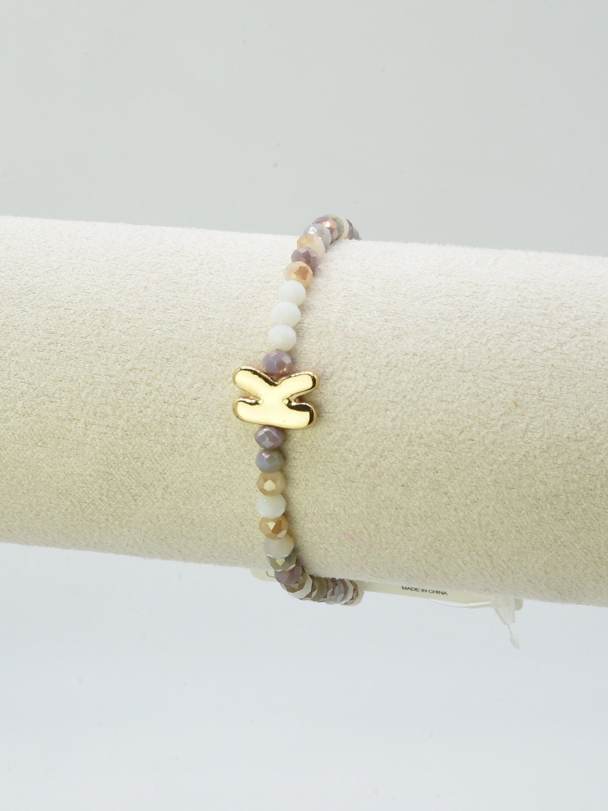 CB2315 Beaded Initial Bracelet - MiMi Wholesale